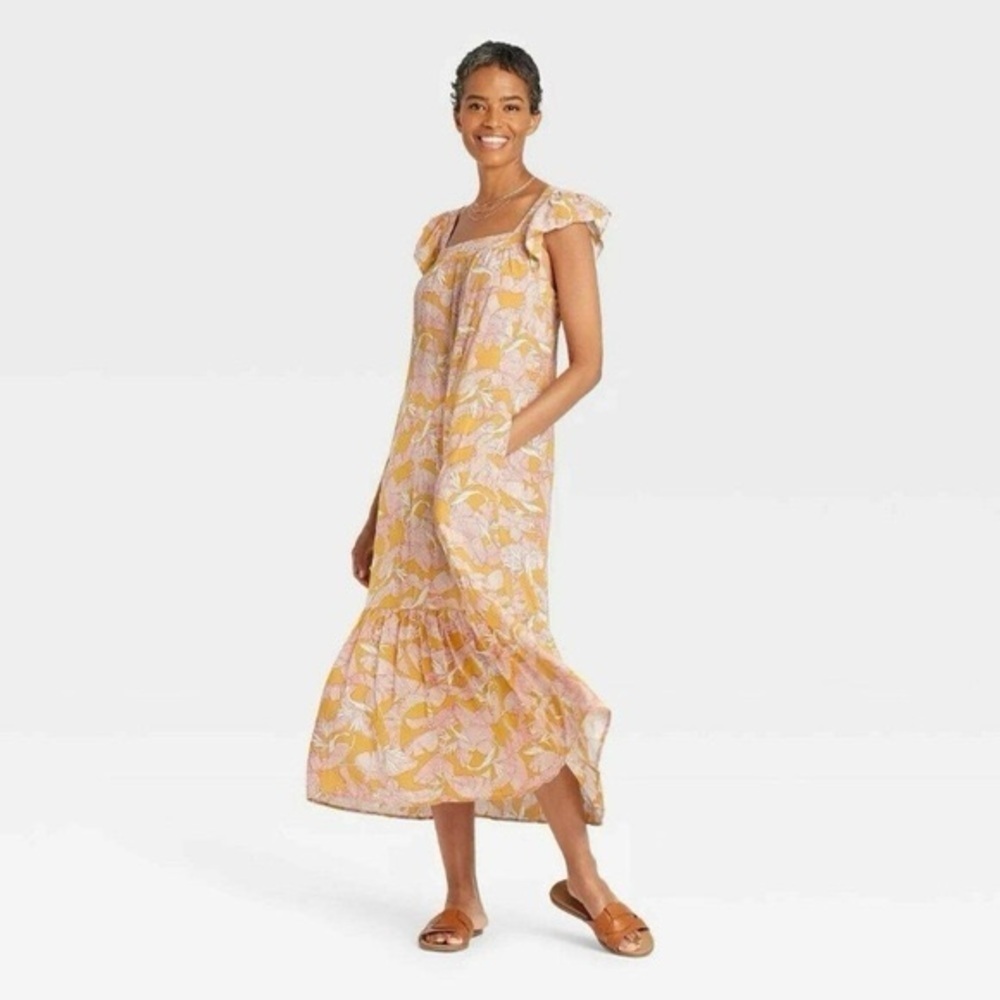 Knox Rose Pink and Yellow Floral Dress